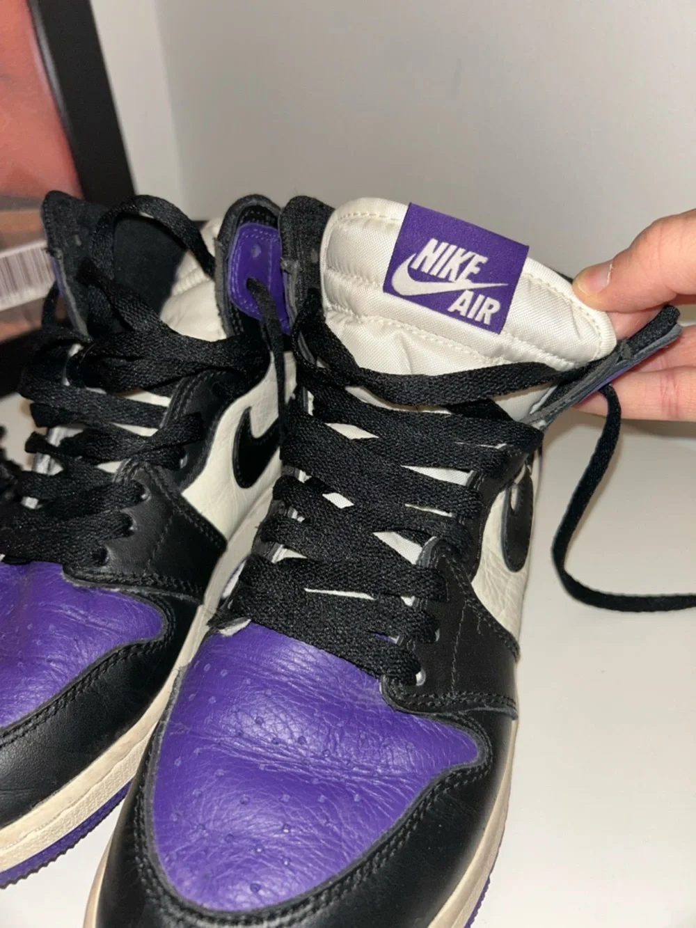 Nike Women's Mid-Top Sneakers in Black, Purple, White - Picture 3 of 6